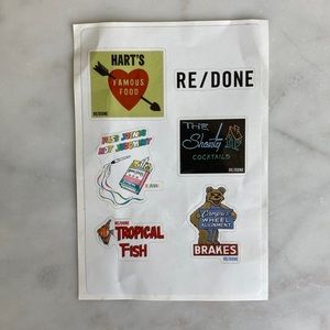 RE/DONE stickers - sticker sheet